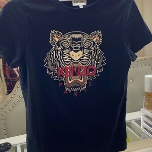 Kenzo Women Black Tiger Graphic T-Shirt